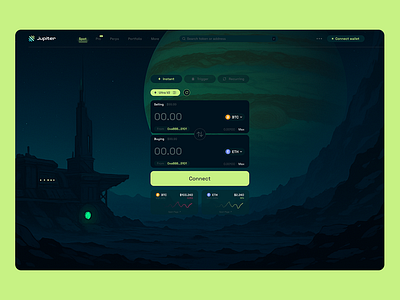 Jupiter - Redesign Swap app web3 brand logo swap tech ui ux web3
