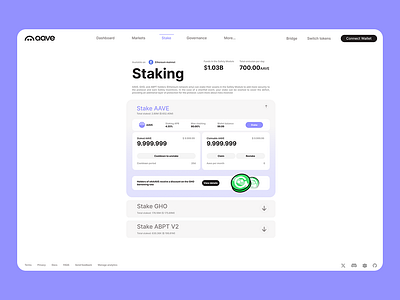 Aave - Swap concept web3 crypto tech ui web3