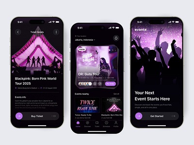 Event Mobile App booking concert conference design event events exhibition mobile app organizer ticket ui ux
