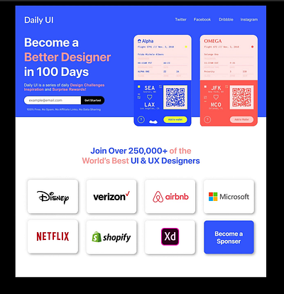 Daily UI 100 ~ Redesign Daily UI Landing Page dailyui dailyuichallenge design figma ui uiux ux uxdesign