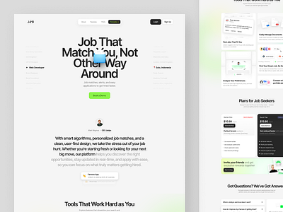 Joblynx - Job Finder SaaS Website celanui find job find job website hiring platform job finder job listing landing page modern recruitment saas saas website uiux web app website