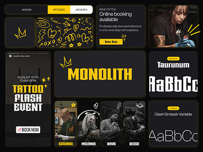Tattoo Studio Website Design Concept v2 concept design concept modern design modern websites style guide stylescape web design web design concept web design inspo web designer webdesign website concept website concepts website design website inspo