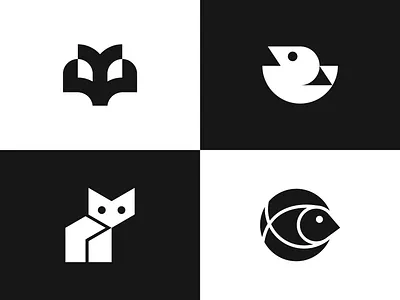 logo - logo design - branding animal logo cat duck fish fox graphic design illustration logo logo design logo mark simple unique logo