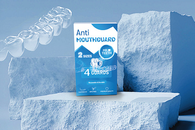 Anti-Mouthguard Packaging anti mouthguard packaging box packaging branding graphic design illustration typography
