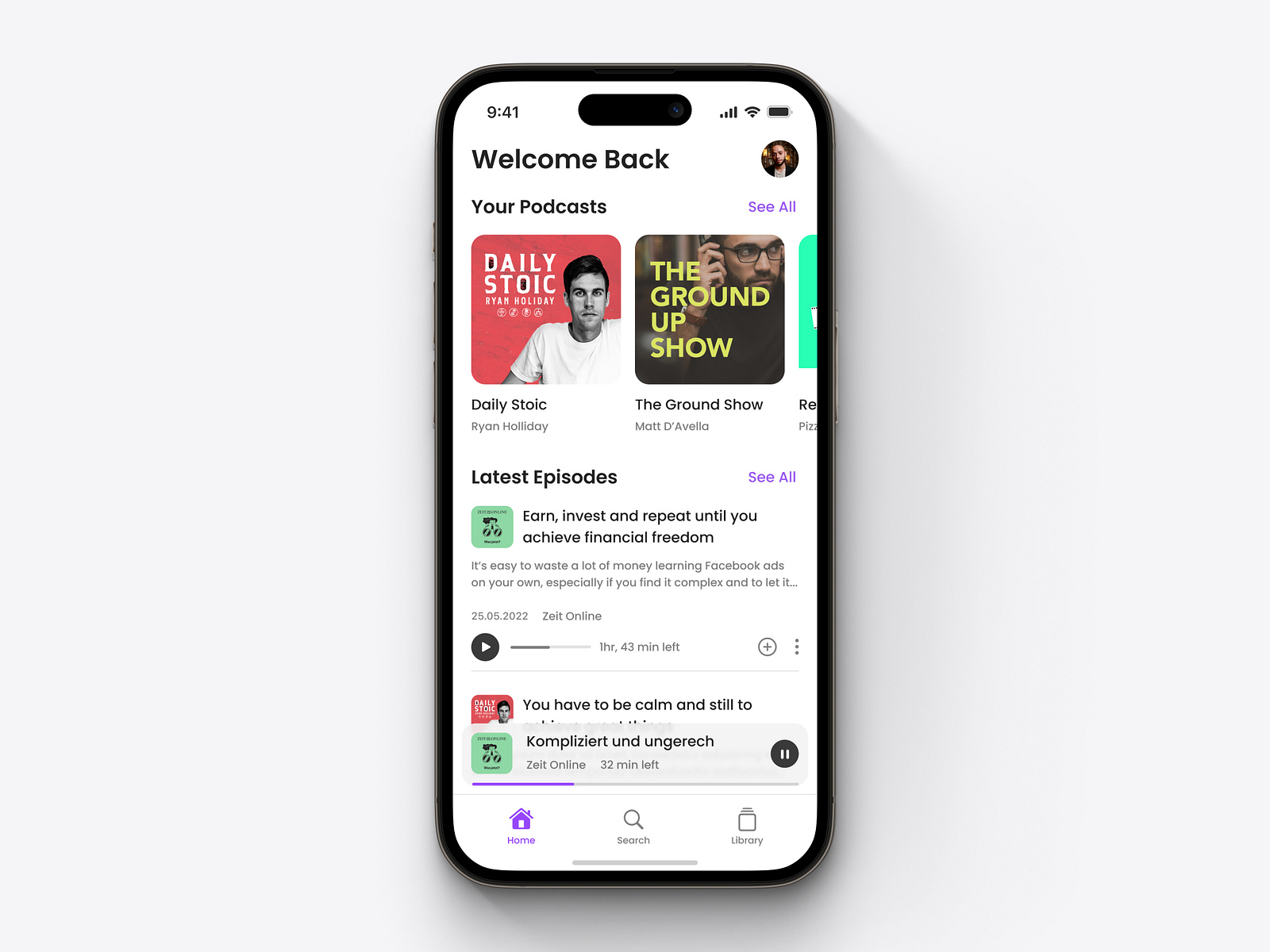 Podcast App Light Mode by Jessy Barret on Dribbble