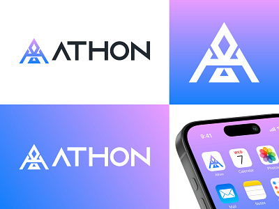 Athon logo design a logo design brand brand identity branding creative logo custom logo gradient icons identity letter logo logo logo design logos logotype minimalist logo modern logo monogram logo typography vector