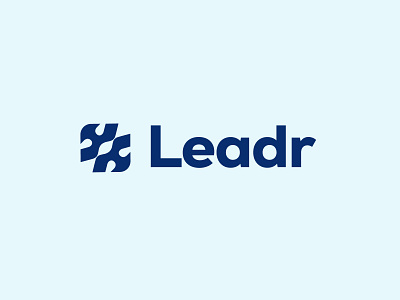 Leadr bold branding design geometric logo logodesign modern technology