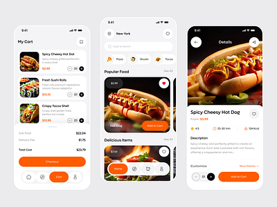 Food Delivery Mobile App delivery delivery service e commerce fast food food food delivery app food odering mobile mobile app online food ordering restaurant shopping