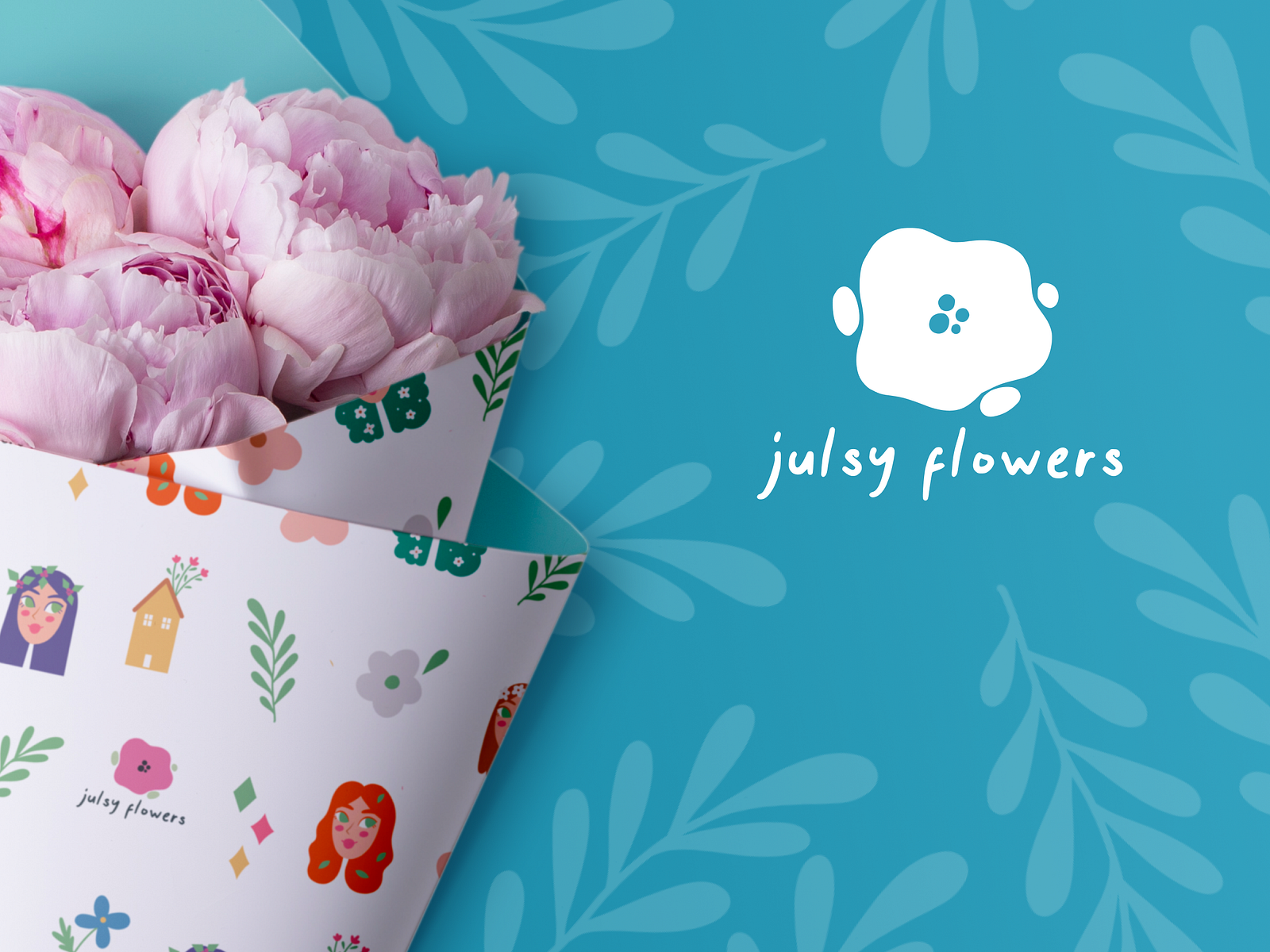 Julsy Flowers Flower Company Branding, Visual Identity by Sketchy