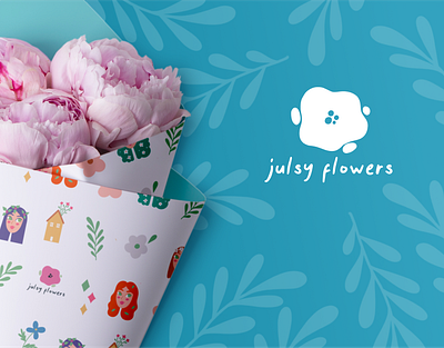 Julsy Flowers: Flower Company Branding, Visual Identity brand identity branding corporate swag design graphic design illustration logo merchandise visual identity website