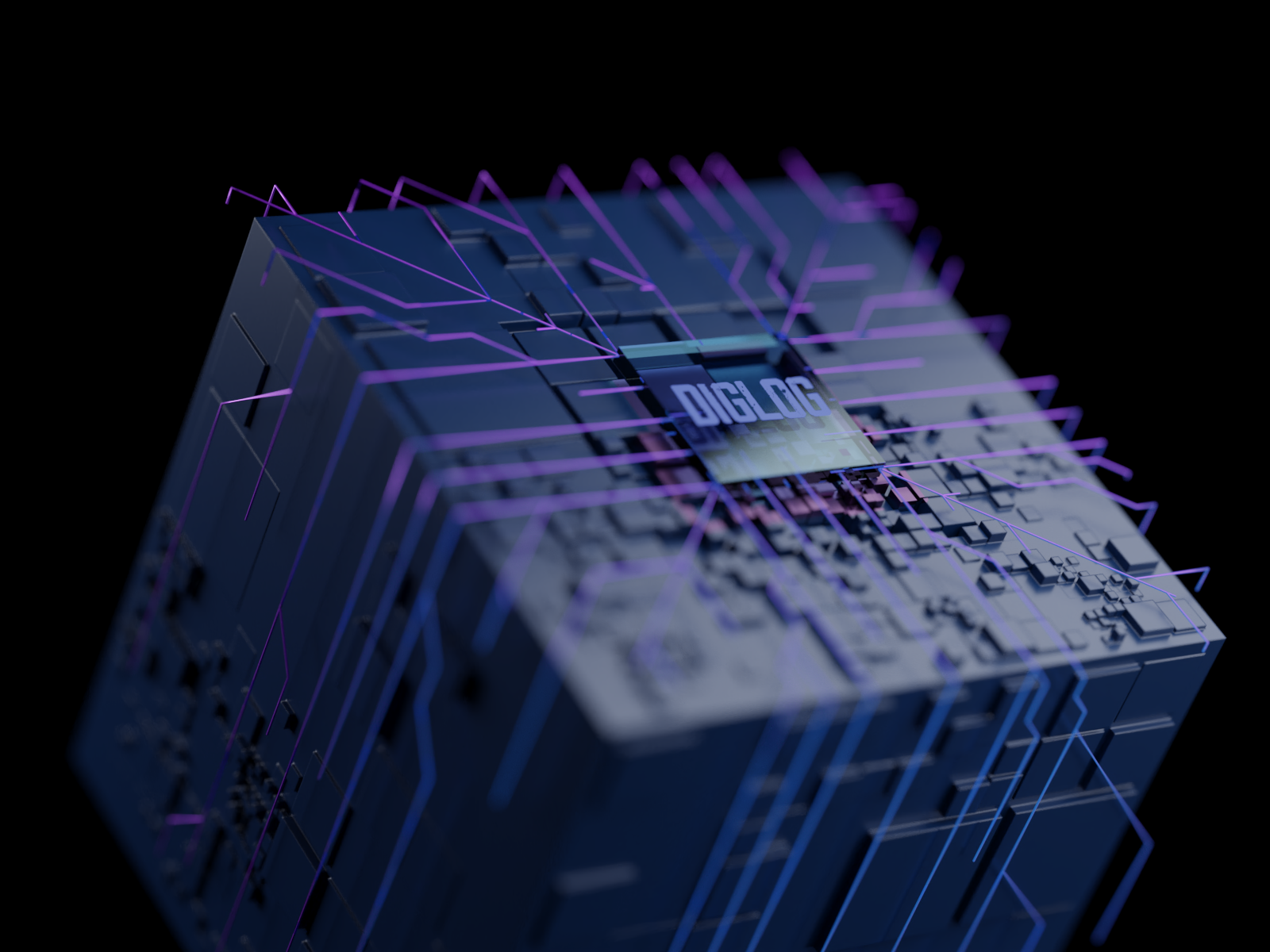 Diglog CPU animation 3d 3danimation 3dmotion animation b3d blender blender3d branding cpu cyclesrender design graphics mograph motion graphics render