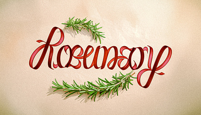 Rosemary Ambigram ambigram design graphic design illustration lettering logo vector