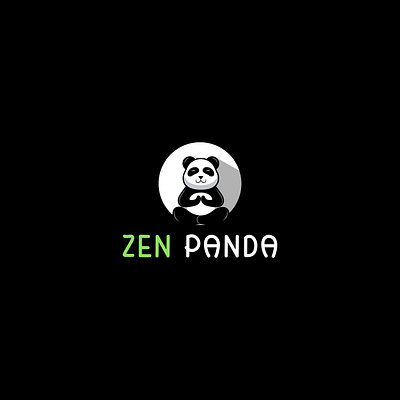 Zen Panda – Minimal Mascot Logo with Meditating Panda brand identity branding character design design logo flat graphic design illustration logo logo design logos logotype mascot mascot logo minimal modern modern logo simple timeless unique