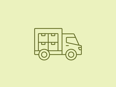 Delivery Truck Line Icon for Logistic Interfaces app clean design courier service delivery icon ecommerce ui flat icon design icon set iconography icons illustration line line icons logistics design minimal interface outline icons shipping icon transportation icon ui vector icon