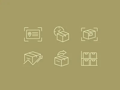 Logistics & Delivery Line Icons for Smart Warehousing app delivery ui dispatch system ecommerce tools flat icon design icon set iconography icons illustration interface icons line line icons logistics icons package tracking return processing shipping dashboard smart warehouse ui vector icons