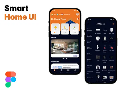 Smart Home UI 3d animation branding design figma graphic design illustration logo motion graphics ui vector