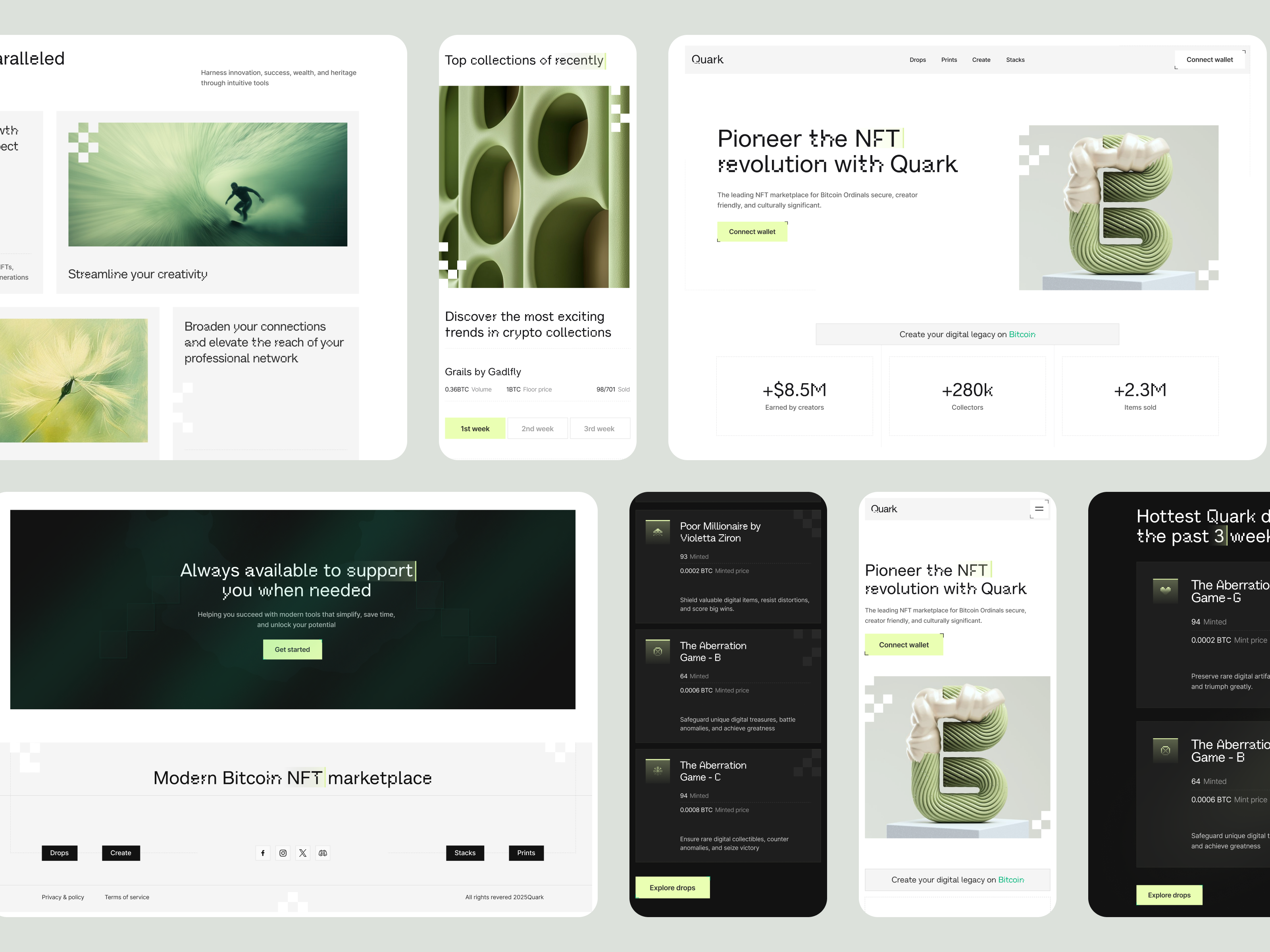 Quark – NFT Marketplace Landing Page Design by Orix Creative on Dribbble