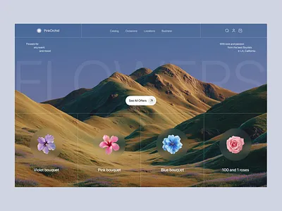 Pink Orchid — Design for Flower Shop Website branding clean concept e commerce florist website flowers graphic design homepage interface landing landing page minimalist typography ui uiux web website