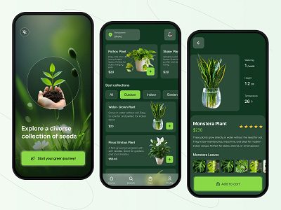Plant app design app app design farming garden app management app mobile mobile app nature pixelnaiem plant plant app plant care app plant shopping app plant store plants product trees ui ux