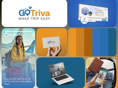GoTriva – Smart Travel Branding & Logo Design brand identity branding creative logo design explore with gotriva logo