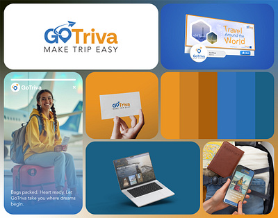 GoTriva – Smart Travel Branding & Logo Design brand identity branding creative logo design explore with gotriva logo