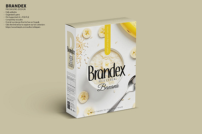 Brandex Rice Cereal: Banana Flavor Packaging breakfast food