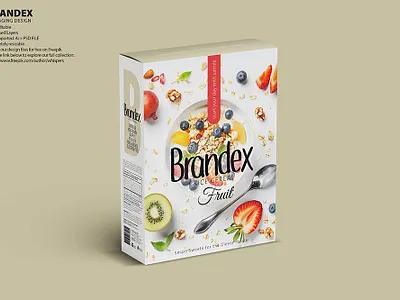Brandex Rice Cereal: Fruit Medley Packaging oats