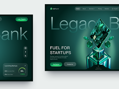 Landing Page for Fintech design interface landing landing page platform product startup ui uiux ux web website