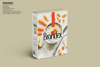Brandex Rice Cereal: Apple & Carrot Packaging fruits