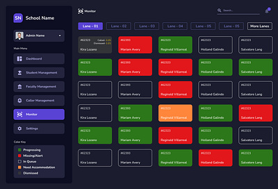 Student queue management web application design queue management student management ui ui design uiux user experience user interface web app web application web design