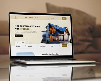 Pradhan - Property Finder Landing Page dubai property finder landing page luxury platform property platform property searching website real estate real estate ui uae ui ui design ui ux web design