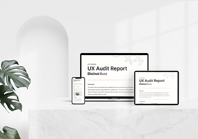 UX audit for Distinct Buzz accessibility audit ui ux design uiux usability testing user experience ux audit ux case study ux recommendations ux research web usability