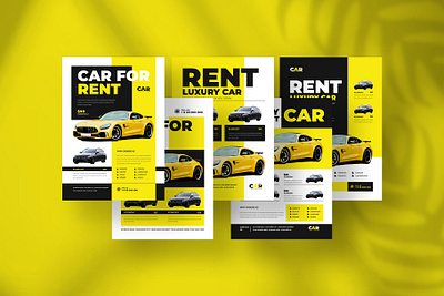 Rental car flyer automobile automotive banner travel car car care car dealership car garage car rent car rental car travel flyer flyer travel vehicle