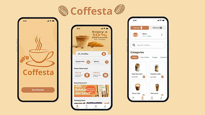 Coffesta - Coffee Shop Mobile App coffe app coffes shop dailyui designinspiration figma interface minimal design mobile ui ordering app ui design