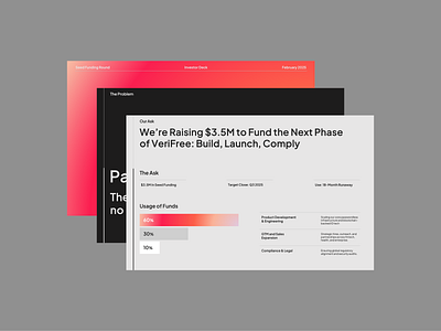 SaaS Pitch Deck - VeriFree ai pitchdeck bold presentation brand identity branding investor presetation pitch deck pitch deck design powerpoint pre seed pitch deck presentation presentation design saas design saas designer saas presentation sales deck sales pitch sales presentation seed pitch deck visual design web design