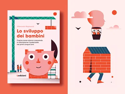 Growing up is a construction site - UPPA Publishing best book chiara morra children conceptual construction cover design draft dribbble flat home illustration illustrator minimal parents shot uppa vector work