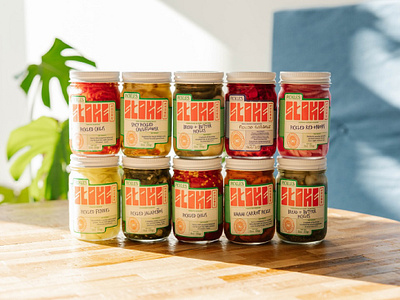 Stoke Deli: Label Design brand design branding deli illustration jar label label design logo mascot packaging packaging design pickles stoke