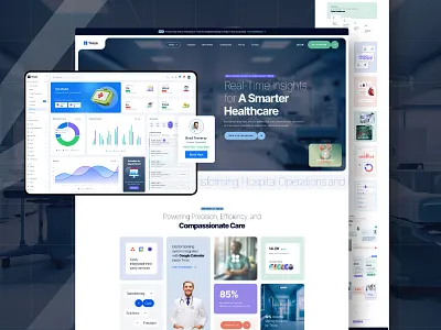 Trezo - Hospital Landing design inspiration envytheme hospital landingpage medical landing uidesign uxdesign uxresearch