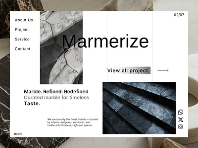 Marmerize branding figma graphic design landing page design ui ui design ux ux design website design