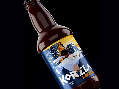 Greek Beer Label Design alcoholic ale beer beverage bottle branding dark design graphic design greece greek identity illustration korela label lager logo logotype stout white beer