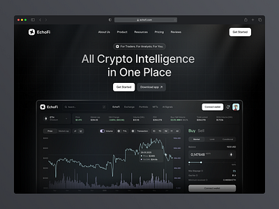 Cryptocurrency Trading Platform Landing Page app interface app interfaces application design best web design core app dashboard fintech landing page ui design ui ux ui ux design web design web design inspiration web interface design web ui
