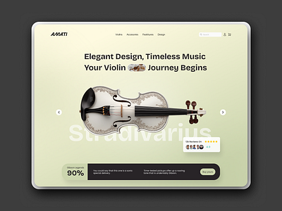 Hero Section design animation clean hero section monomaal music ui ux