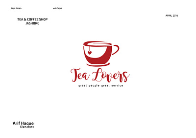 TEA LOVERS ( CAFE & RESTAURANT ) branding cafe restaurant logo graphic design logo