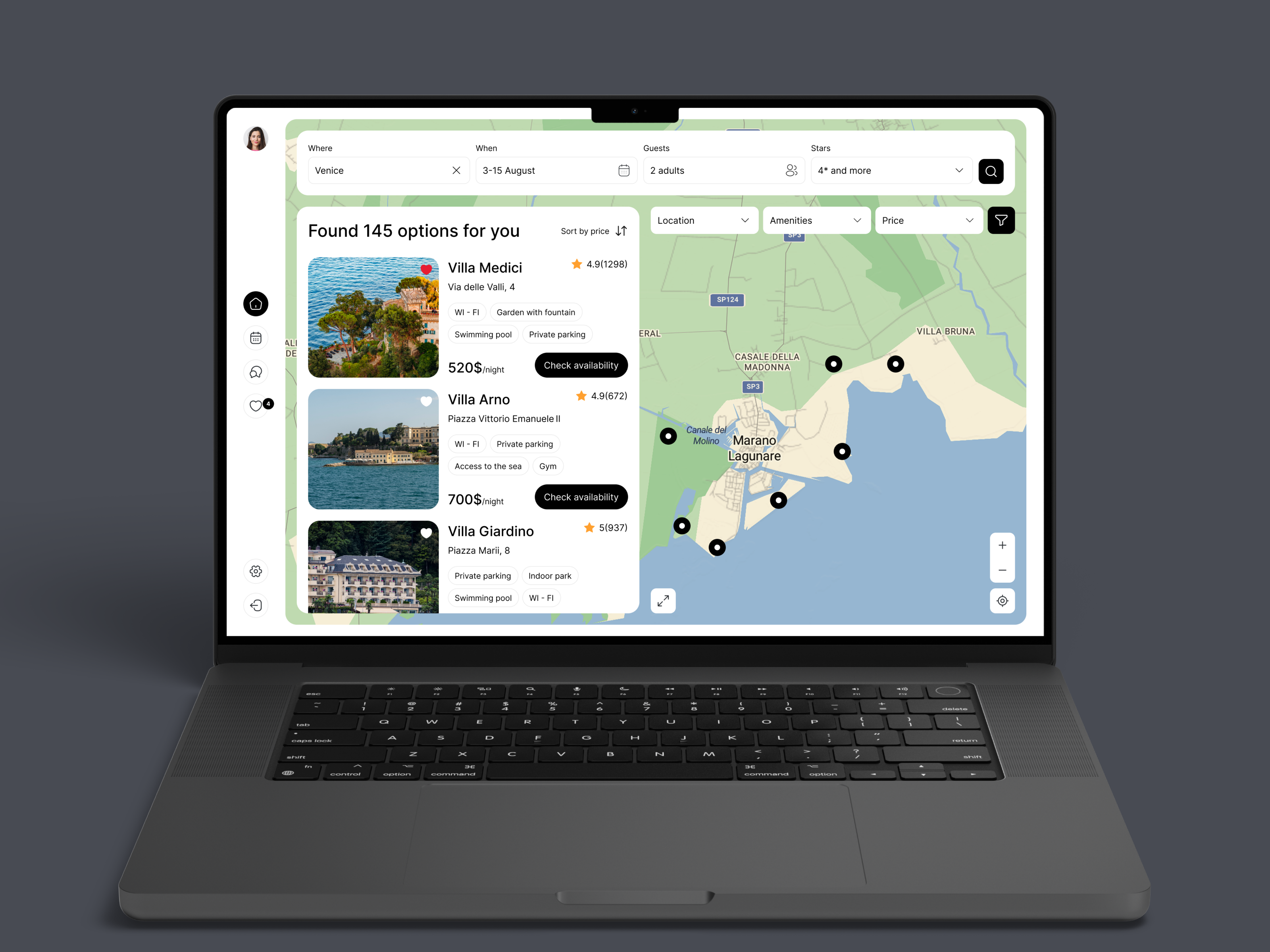 Example of Booking Website UI/UX Design