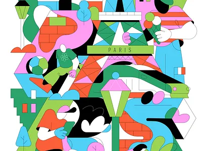 Paris Typography city europe france human illustratedtypography lettering mobility paris train transport travel typography urban