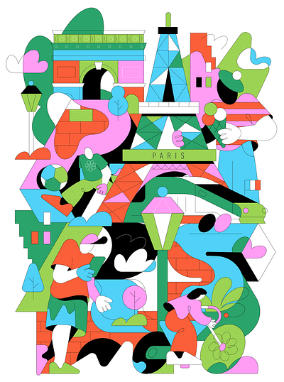 Paris Typography city europe france human illustratedtypography lettering mobility paris train transport travel typography urban