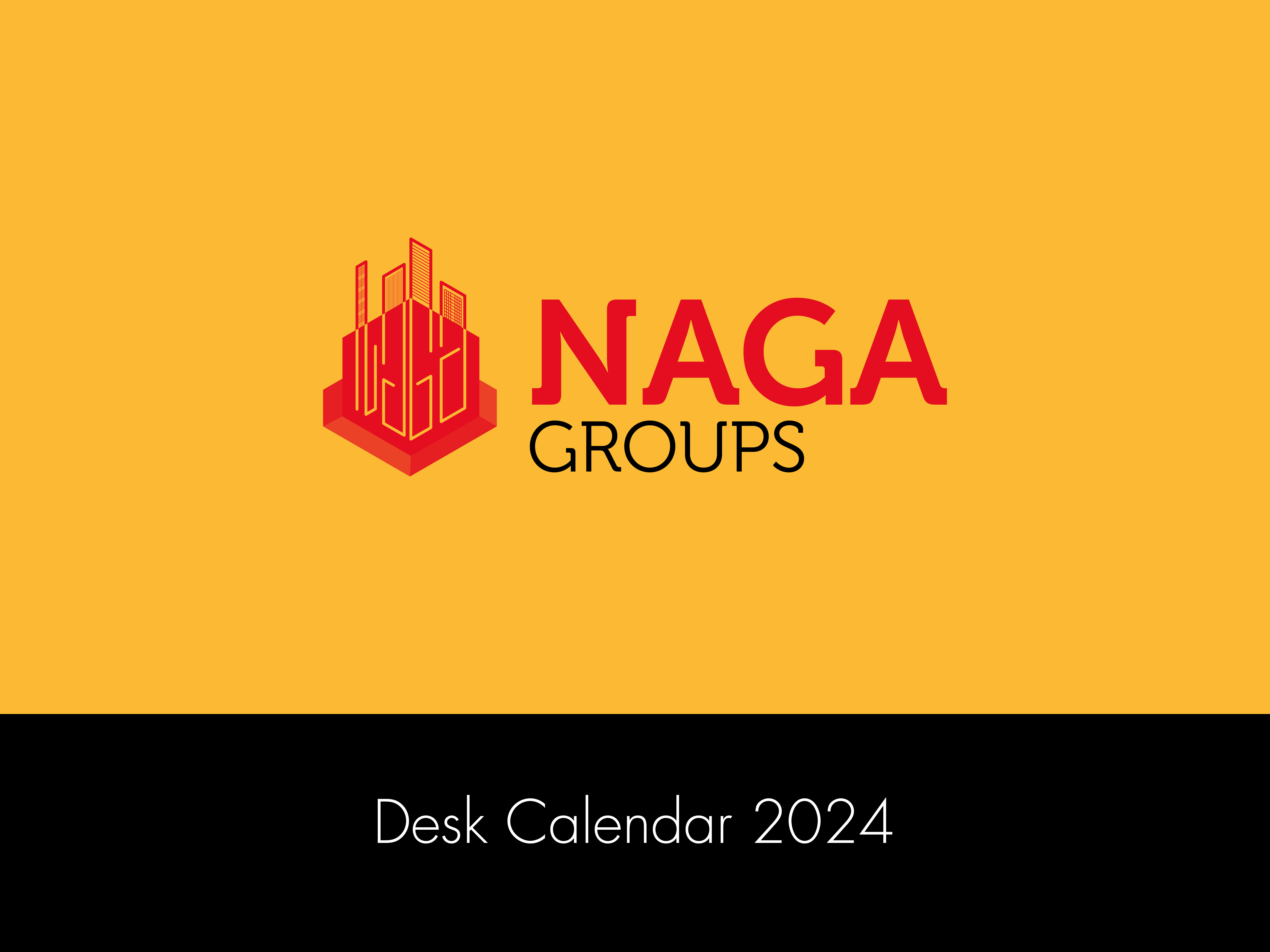 Naga Group – Desk Calendar 2024 2024 3d model calendar graphic design mdmeeranqa template