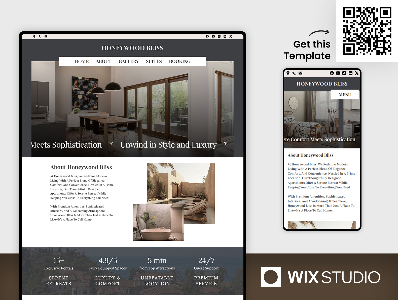Apartment - Wix Studio Website Template accomodation website apartment website beautiful website luxury apartment website luxury template rental website short term rental website vacation home website vacation rental website website template wix apartment wix studio wix studio rental website wix studio website wix studio website template