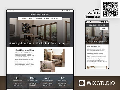 Apartment - Wix Studio Website Template accomodation website apartment website beautiful website luxury apartment website luxury template rental website short term rental website vacation home website vacation rental website website template wix apartment wix studio wix studio rental website wix studio website wix studio website template