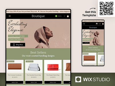Fashion Store - Wix Studio Website Template bag webshop beautiful website casual wear template designer bags website fashion fashion catalog fashion webshop online fashion shop retail webshop seasonal fashion site streetwear template webshop template wix studio wix studio fashion webshop wix studio website wix studio website template wix webshop woman website women fashion template